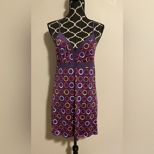 EUC Joe Boxer Purple & Pink Retro Circle Design Dress size large